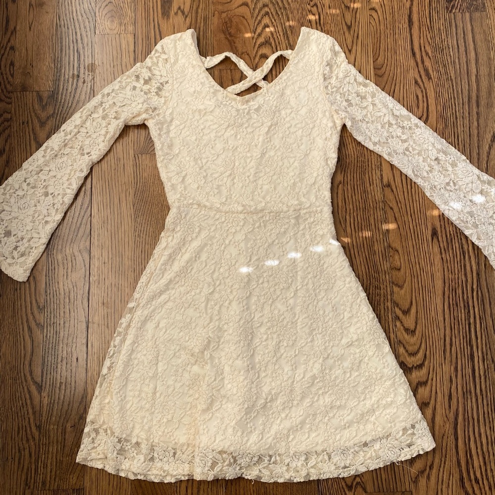 Cream lace dress